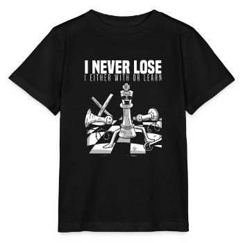 Je ne perds pas le championnat d’échecs - T-shirt bio MINI CREATOR Stanley/Stella Enfant - noir - Devant - Mikhail (115cm)