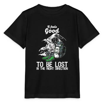 Hikers Mountaineer Good Be Lost Right Direction - Stanley/Stella MINI CREATOR Kids’ T-Shirt - black - Front - Mikhail (115cm)