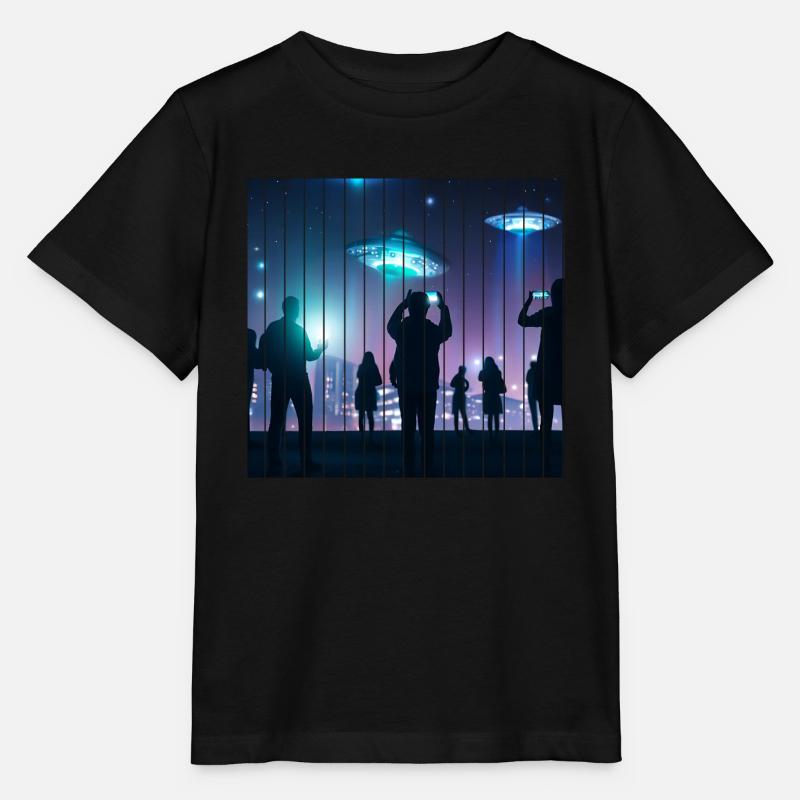 Observation d’OVNI - T-shirt bio MINI CREATOR Stanley/Stella Enfant - noir