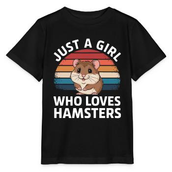 Hamster - Stanley/Stella Kinder T-Shirt MINI CREATOR  - Schwarz - Vorne - Mikhail (115cm)
