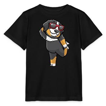 Bernese Mountain Dog Dancing Bouvier Bernois - Stanley/Stella MINI CREATOR Kids’ T-Shirt - black - Front - Mikhail (115cm)