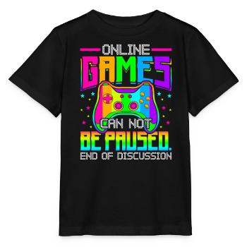 Online-spiele Können Nicht Pausiert Werden Gaming - Stanley/Stella Kinder T-Shirt MINI CREATOR  - Schwarz - Vorne - Mikhail (115cm)