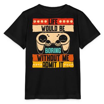 Gamer Gamer Gaming Console Video Games - Stanley/Stella MINI CREATOR Kids’ T-Shirt - black - Front - Mikhail (115cm)