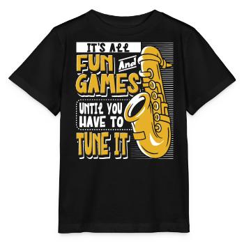 Saxophoniste Saxophoniste Saxophoniste - T-shirt bio MINI CREATOR Stanley/Stella Enfant - noir - Devant - Mikhail (115cm)