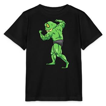 Frog Fitness Gym Motivation - Stanley/Stella MINI CREATOR Kids’ T-Shirt - black - Front - Mikhail (115cm)
