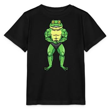 Frog Fitness Gym Motivation - Stanley/Stella MINI CREATOR Kids’ T-Shirt - black - Front - Mikhail (115cm)