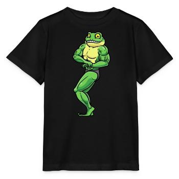 Frog Fitness Gym Motivation - Stanley/Stella MINI CREATOR Kids’ T-Shirt - black - Front - Mikhail (115cm)