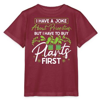 Amoureux des plantes Jardinage Jardiniers - T-shirt bio MINI CREATOR Stanley/Stella Enfant - bordeaux - Devant - Kain (125cm)