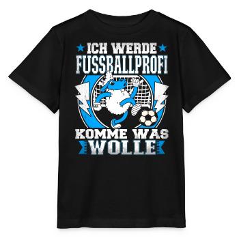 Fußball Fussballprofi Fußballspieler Junge Spruch - Stanley/Stella Kinder T-Shirt MINI CREATOR  - Schwarz - Vorne - Mikhail (115cm)