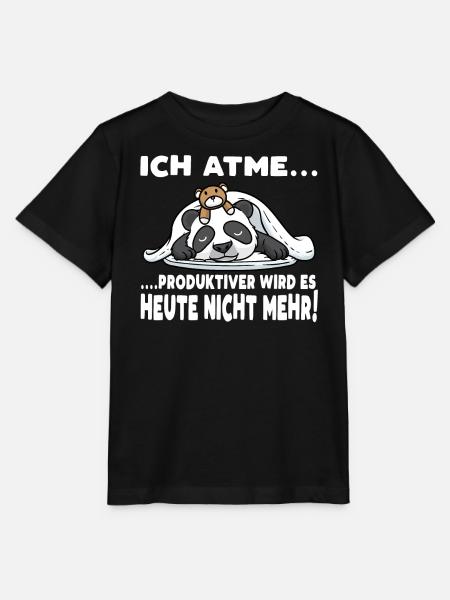 Schlafender Panda Mit Plüschtier Schlaf - Stanley/Stella Kinder T-Shirt MINI CREATOR  - Schwarz