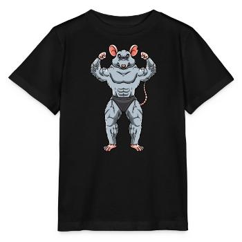 Rat Fitness Gym Motivation - Stanley/Stella MINI CREATOR Kids’ T-Shirt - black - Front - Mikhail (115cm)
