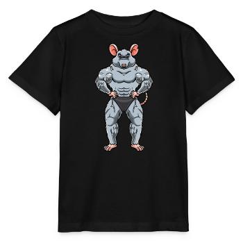 Rat Fitness Gym Motivation - Stanley/Stella MINI CREATOR Kids’ T-Shirt - black - Front - Mikhail (115cm)