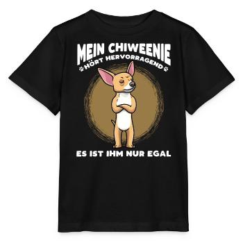 Mein Chiweenie Hört Hervorragend Hund - Stanley/Stella Kinder T-Shirt MINI CREATOR  - Schwarz - Vorne - Mikhail (115cm)