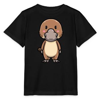 Émoticône ornithorynque de Kawaii - T-shirt bio MINI CREATOR Stanley/Stella Enfant - noir - Devant - Mikhail (115cm)