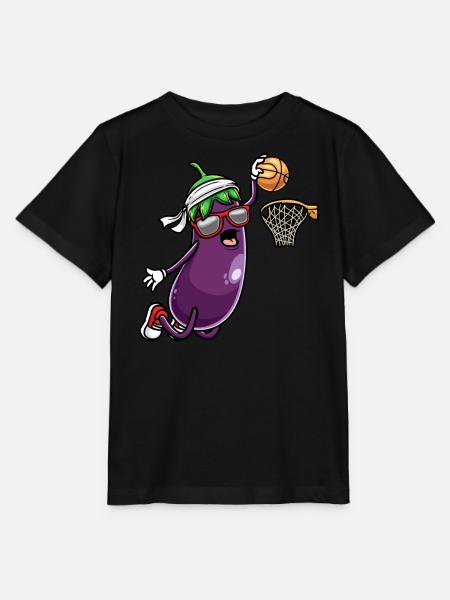 Aubergine Obst Und Gemüse - Stanley/Stella Kinder T-Shirt MINI CREATOR  - Schwarz