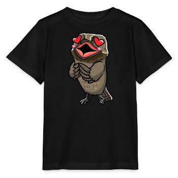 Daytime Sleeper Bird Kawaii Emoticon - Stanley/Stella MINI CREATOR Kids’ T-Shirt - black - Front - Mikhail (115cm)