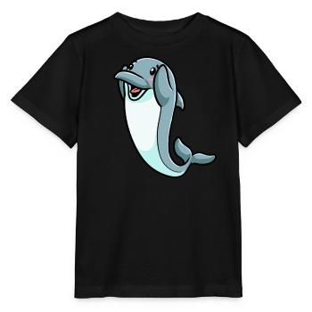 Émoticône de dauphin - T-shirt bio MINI CREATOR Stanley/Stella Enfant - noir - Devant - Mikhail (115cm)