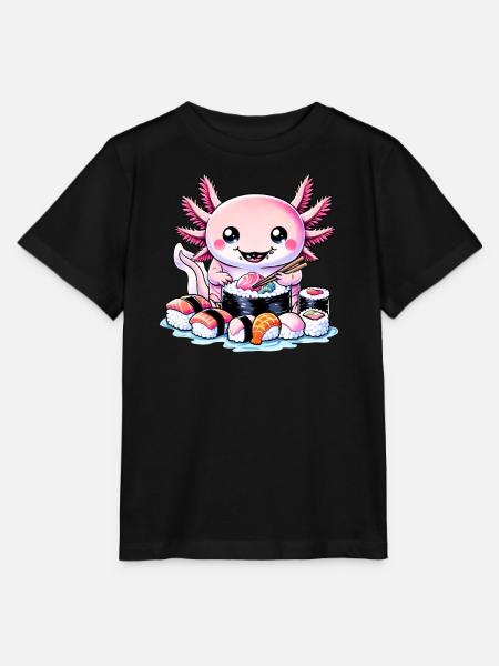 Miłośnicy aksolotla i sushi, Japończycy - Koszulka dziecięca Stanley/Stella MINI CREATOR  - czarny