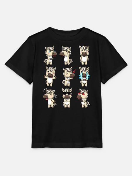 Fjordpferd Kawaii - Stanley/Stella Kinder T-Shirt MINI CREATOR - Schwarz