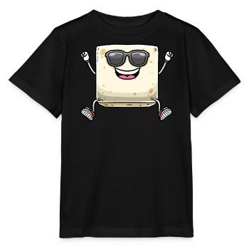 Dancing Tofu for Vegans and Tofu Lovers - Stanley/Stella MINI CREATOR Kids’ T-Shirt - black - Front - Mikhail (115cm)