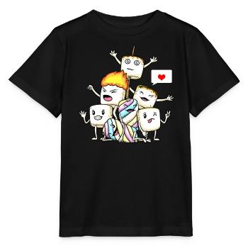 Funny Marshmallows - Stanley/Stella MINI CREATOR Kids’ T-Shirt - black - Front - Mikhail (115cm)