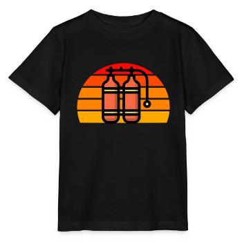 Bouteille d’oxygène Plongée - T-shirt bio MINI CREATOR Stanley/Stella Enfant - noir - Devant - Mikhail (115cm)
