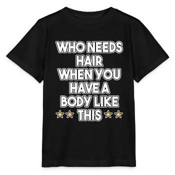 Bald Head Bodybuilder - Stanley/Stella MINI CREATOR Kids’ T-Shirt - black - Front - Mikhail (115cm)