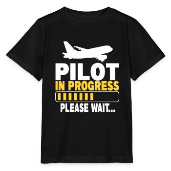Pilot In Progress Please Wait - Stanley/Stella MINI CREATOR Kids’ T-Shirt - black - Front - Mikhail (115cm)