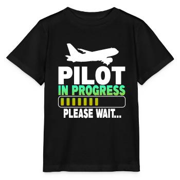 Pilot In Progress Please Wait - Stanley/Stella MINI CREATOR Kids’ T-Shirt - black - Front - Mikhail (115cm)