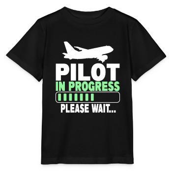 Pilot In Progress Please Wait - Stanley/Stella MINI CREATOR Kids’ T-Shirt - black - Front - Mikhail (115cm)