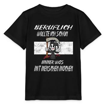 Beruflich Sensenmann - Stanley/Stella Kinder T-Shirt MINI CREATOR  - Schwarz - Vorne - Mikhail (115cm)