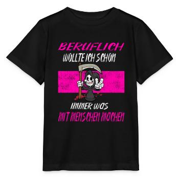 Beruflich Sensenmann - Stanley/Stella Kinder T-Shirt MINI CREATOR  - Schwarz - Vorne - Mikhail (115cm)