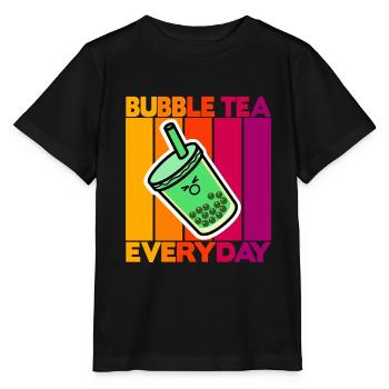 Bubble Tea tous les jours - T-shirt bio MINI CREATOR Stanley/Stella Enfant - noir - Devant - Mikhail (115cm)