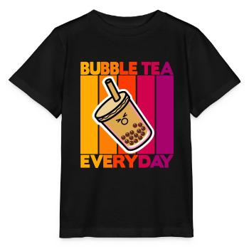 Bubble Tea tous les jours - T-shirt bio MINI CREATOR Stanley/Stella Enfant - noir - Devant - Mikhail (115cm)
