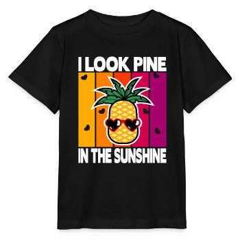 Je regarde le pin au soleil - T-shirt bio MINI CREATOR Stanley/Stella Enfant - noir - Devant - Mikhail (115cm)