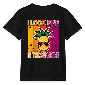 Je regarde le pin au soleil - T-shirt bio MINI CREATOR Stanley/Stella Enfant - noir - Devant - Mikhail (115cm)