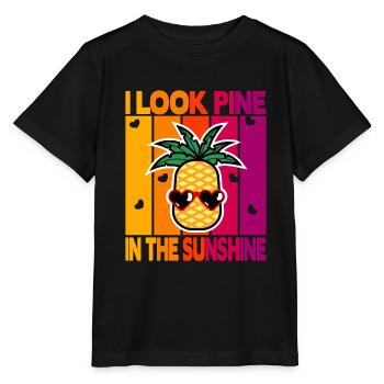 Je regarde le pin au soleil - T-shirt bio MINI CREATOR Stanley/Stella Enfant - noir - Devant - Mikhail (115cm)