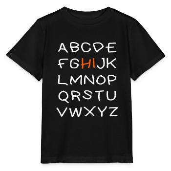 Salut Alphabet - T-shirt bio MINI CREATOR Stanley/Stella Enfant - noir - Devant - Mikhail (115cm)