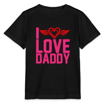 "Ich liebe Papa" - Stanley/Stella Kinder T-Shirt MINI CREATOR  - Schwarz - Vorne - Mikhail (115cm)