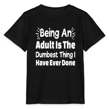 Être un adulte - T-shirt bio MINI CREATOR Stanley/Stella Enfant - noir - Devant - Mikhail (115cm)