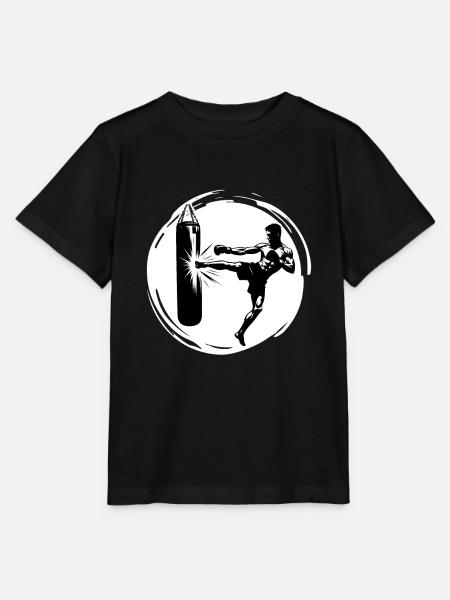 Kickboxen Kickboxer Kick - Stanley/Stella Kinder T-Shirt MINI CREATOR - Schwarz