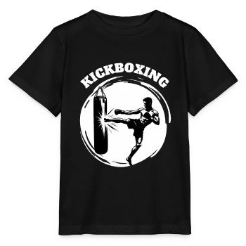 Combattant de kickboxing - T-shirt bio MINI CREATOR Stanley/Stella Enfant - noir - Devant - Mikhail (115cm)