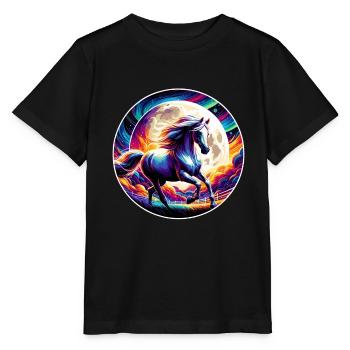 Arabische Pferdekunst - Stanley/Stella Kinder T-Shirt MINI CREATOR  - Schwarz - Vorne - Mikhail (115cm)