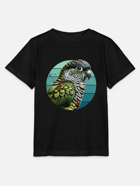 Grünwangen-Conure-Kunst Niedliche Conure - Stanley/Stella Kinder T-Shirt MINI CREATOR - Schwarz