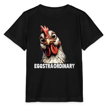 Lustiges Huhn Huhn Lustiges Bild - Stanley/Stella Kinder T-Shirt MINI CREATOR  - Schwarz - Vorne - Mikhail (115cm)