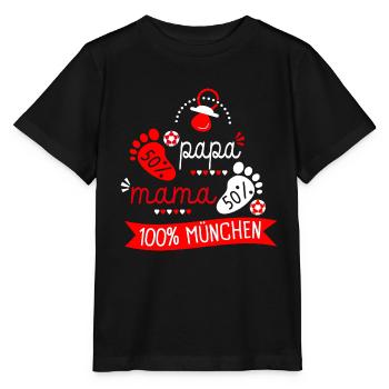Fußball München - Stanley/Stella Kinder T-Shirt MINI CREATOR  - Schwarz - Vorne - Mikhail (115cm)