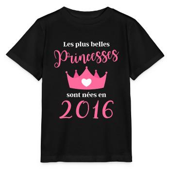 Les plus belles princesses sont nées en 2016 - T-shirt bio MINI CREATOR Stanley/Stella Enfant - noir - Devant - Mikhail (115cm)
