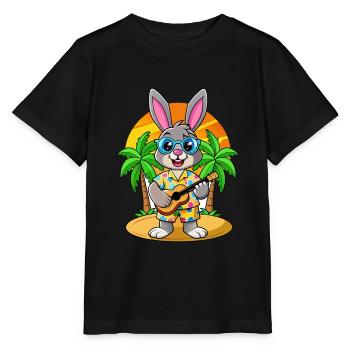 Lustige Kaninchen Cartoon Sommer Strand Sonnenbrille - Stanley/Stella Kinder T-Shirt MINI CREATOR  - Schwarz - Vorne - Mikhail (115cm)