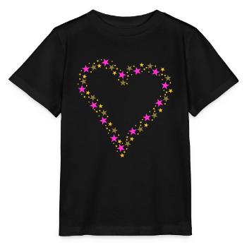 Coeur en Confetti - T-shirt bio MINI CREATOR Stanley/Stella Enfant - noir - Devant - Mikhail (115cm)