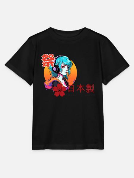 Anime Vibes - Made in Japan - Stanley/Stella Kinder T-Shirt MINI CREATOR - Schwarz